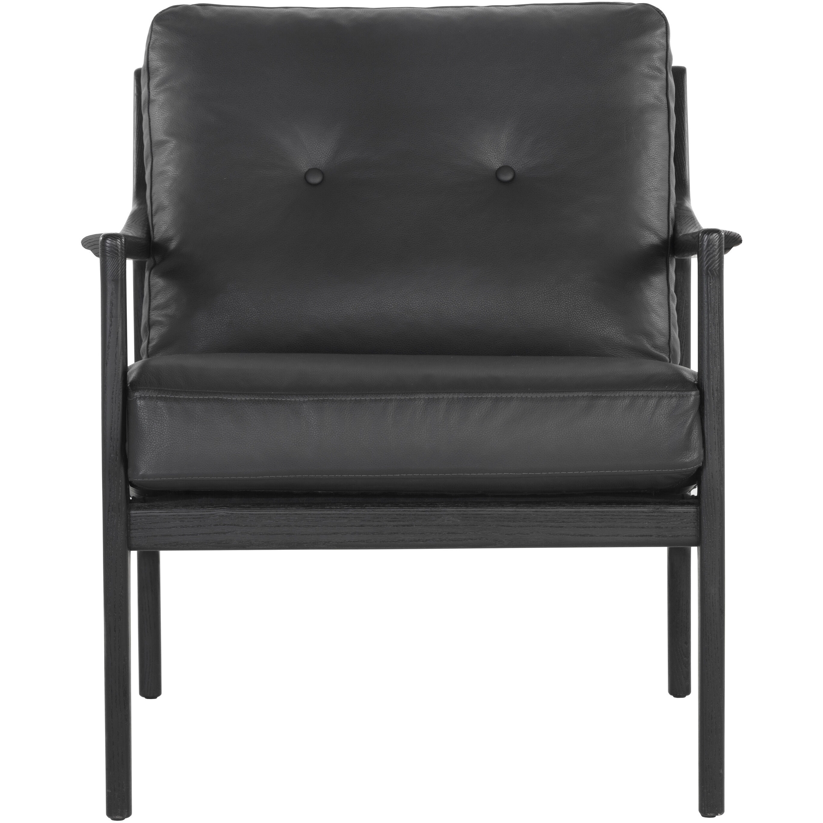 Gilmore Black / Black Leather Lounge Chair